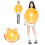 Omelett/Kartoffel/Donuts Kostüm Gemüse Outfit Essen-Orangen 6