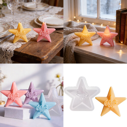 Sturdy Silicone Star Candle Mould Easy To Use For DIY Projects 1