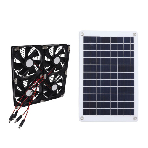 14inch Solar Panel Powered Fan Waterproof Air Extractor Solar 1