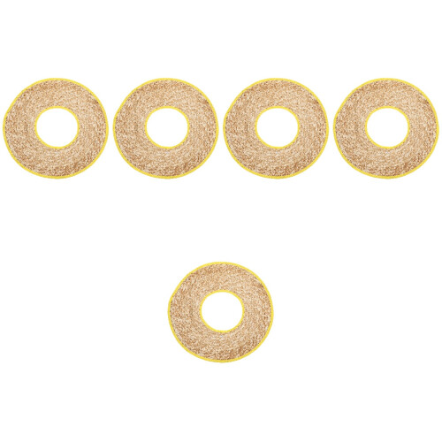5Pcs Hard Hat Accessories Straw Sun Shade Beige Full Brim Visor 2