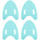 4Pcs Light Green Eva Kickboards Swim Training Aid Floats for Beginners 4