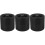 3Pcs Durable Rubber Rolling Stool Wheels for Garden Seat Use 3