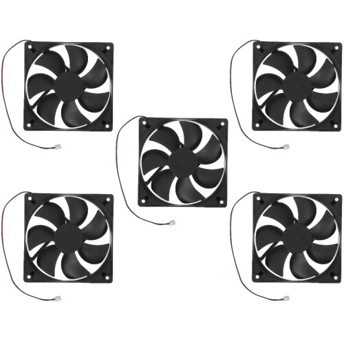 5Pcs 12V Brushless Dc Computer Fans Black 120Mm Cooling Device for Pc 2