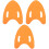 3Pcs Lightweight Eva Kickboard Swim Float Orange for Swimming Practice 2