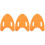 3Pcs Lightweight Eva Kickboard Swim Float Orange for Swimming Practice 3