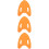 3Pcs Lightweight Eva Kickboard Swim Float Orange for Swimming Practice 7