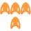 4Pcs Eva Swim Training Floats Kickboard for Swimming Support Orange 2