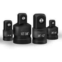 Impact Socket Reducer and Adapter Set, Steel Impact Adapter Set, Breaker Bar Wrench Conversion Kit Mechanics Tools B