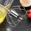 12inch Stainless Steel Semi-Automatic Whisk, Hand Push Rotary Blender Egg Whisk, Mixer Stirrer Kitchen Tool Red 4