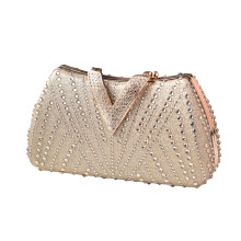 Anspruchsvolle Abendtasche mit Strassverzierungen und-Gold