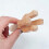 4 Prongs Wood Knitting Fork with Curved Tip Knitting Hook Large 4