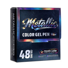 48 Farben Metallic-Farbgelstift Mehrfarbiger Acryl-Gelstift für