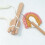 4 Prongs Wood Knitting Fork with Curved Tip Knitting Hook Large 7