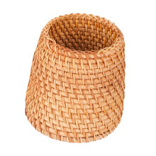 Handgewebter Rattan-Stiftbehälter für die- Konischer Stifthalter