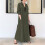 Comfortable Polyester Hijab Friendly Long Robe Long-Black L 6