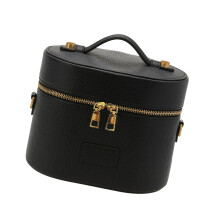 Fashion Pebble Texture Makeup Bag With Detachable Divider-Black