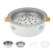 Lightweight Iron BBQ Grill With Rapid Heating Technology-White