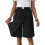 Lightweight Polyester Skirts Shorts For WomenPractical-Black L 1