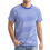 Men's short-sleeved striped sailor-style crew neck basic-Blue S 1