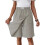 Trendy Summer Polyester Blend Shorts Skirt-light gray M 1