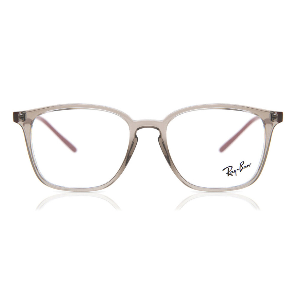 Ray - Ban Unisex Grey Rx7185 8083 Optical Frames Injected Transparent Squared Normal - Image 3