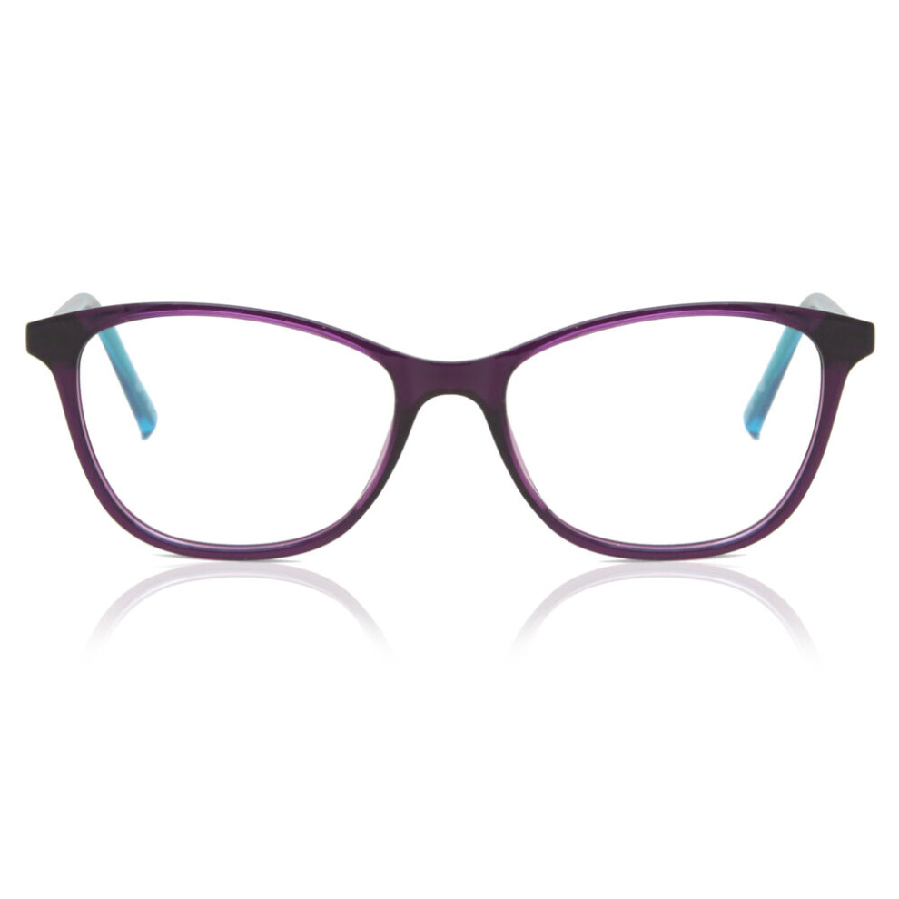 Smartbuy Collection Full Rim Rectangle Transparent Dark Purple Smartbuy Kids Claus Jsk-356 012 Kids Eyeglasses