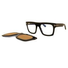Tom Ford FT6068-B with Clip-On 001 Blue-Light Block Men New Eyeglasses