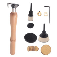 Bowl Sander Set 50pcs Sandpaper Discs Bowl Sanding Tool with Handle for Woodworking Lathe Polishing and Sanding Wood