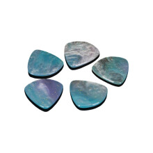 Pack of 5 Responsive Resin Guitar Picks with-Transparent blue