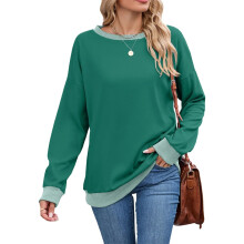 Übergroßes Damen-Sweatshirt mit Rundhalsausschnitt,-Grün XL
