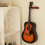Gitarren-Wandhaken aus Eichenholz, der eine schnelle 3