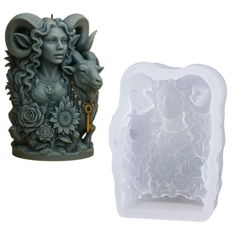 Goat Goddess Statue Silicone Candle Molds Easy Demold For