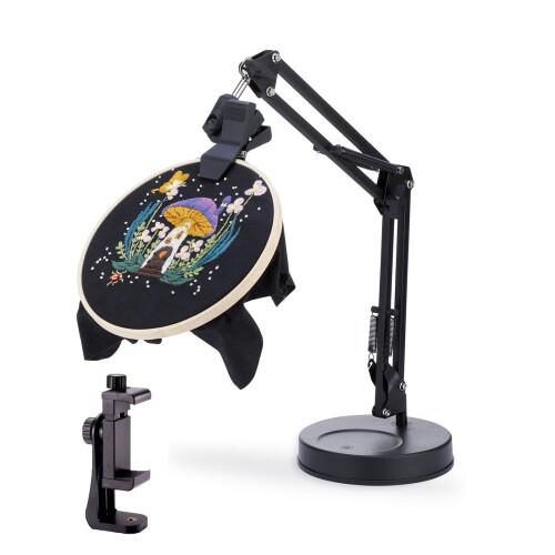 Metal Embroidery Holder With Rotating Base And Convenient