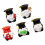 5Pieces Tiny Graduation Gnomes Figurines Charming Resin Decors 1