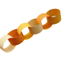 100 chaînes en papier arc-en-ciel joyeuses-Couleur jaune orangé