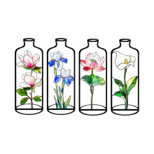 4Pcs Artistic Hollow Acrylic Vases Decorative Flower Display-7