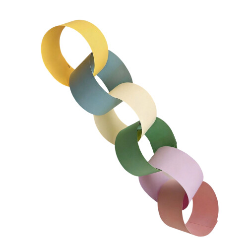 Pack of 100 Rainbow Paper Loop for Crafting-Macaron color