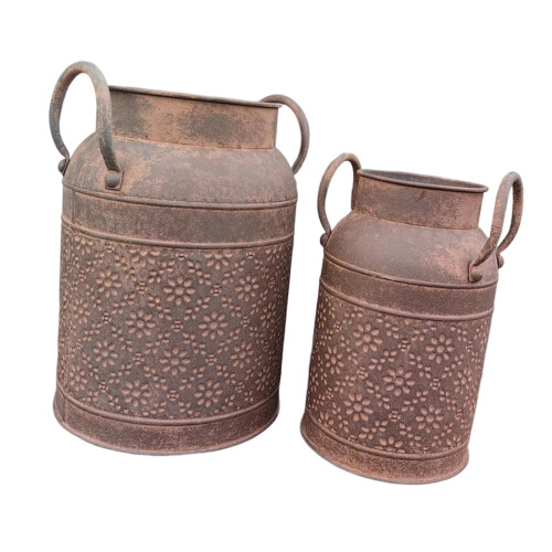 Metal Vases,Decorative Jugs Vases with-Rust color size