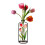 Ensemble élégant de 4 vases en acrylique 3D avec un design-6 6