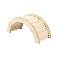Cachette pour hamster nain, échelle d'escalade en bois naturel-2
