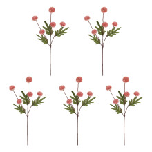 5 stuks hoge kwaliteit zijde herfst toon faux-garnalen rood