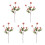 5Pieces Real Touch Silk Fall Theme Floral Display-shrimp red 1