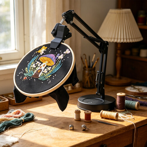 Desktop-Stickrahmen mit Drehfunktion und Telefonclip für 1
