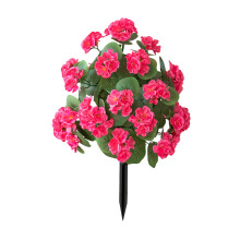 Künstliche Begonienpflanze mit Erdspieß für Garten,-Rosenrot