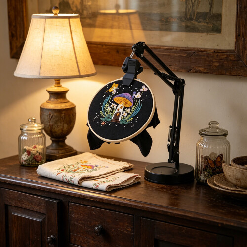 Metal Embroidery Holder With Rotating Base And Convenient 2