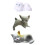 10PCS Miniature Cats Statues Resin Decorative-1fox cat 1 2