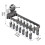 Opvouwbare kledinghanger met antislip zuignapbasis-Wit 5