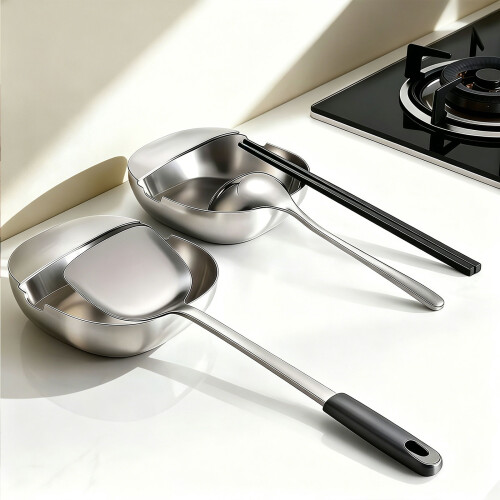 Stainless Steel Spoon Rest With Nonslip Base For Kitchen 1