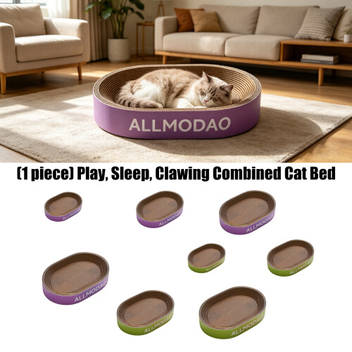 Lit à gratter pour chats, pour divertissement en-Vert L 2