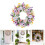 Artificial Wreath with Realistic Flower And Leaves Decorative 2